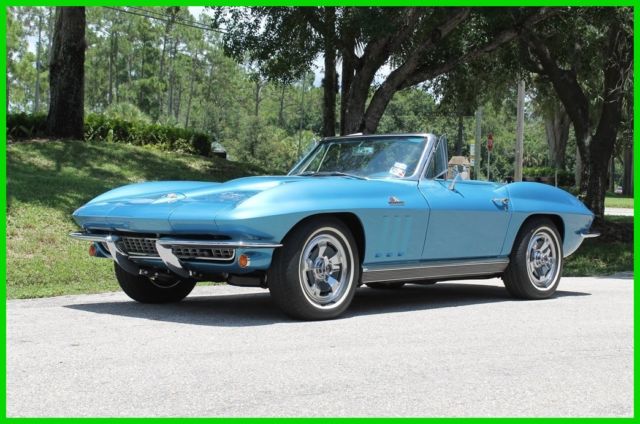 66 Chevy Corvette Convertible Big Block C-2 4 Speed C/2 Vette Manual Stick Shift 1966 Chevrolet Corvette Convertible Roadster Big Block C2