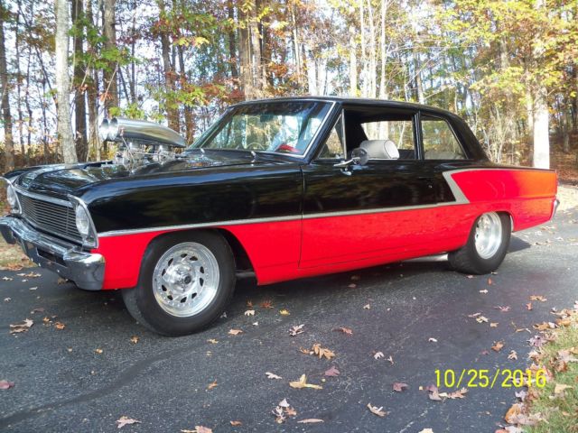 66 CHEVYII NOVA PRO STREET TUBBED 671 BLOWER VINTAGE AIR STREET ROD 1966 Chevrolet Nova