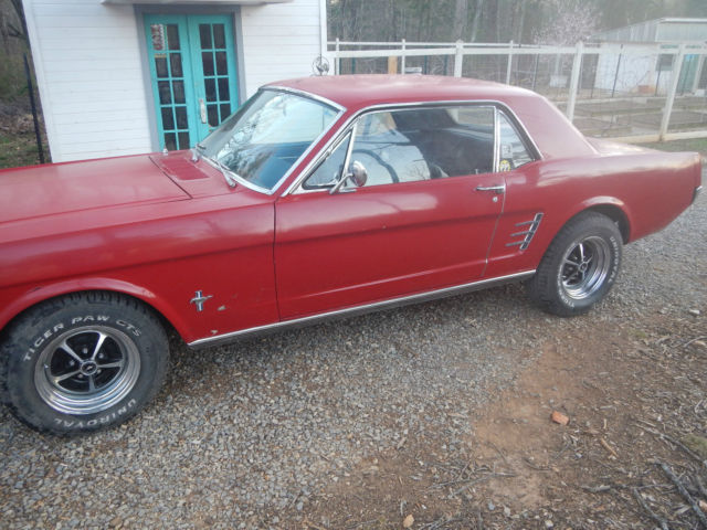 66 mustang 289 4 speed red coupe 1966 Ford Mustang 2 door coupe