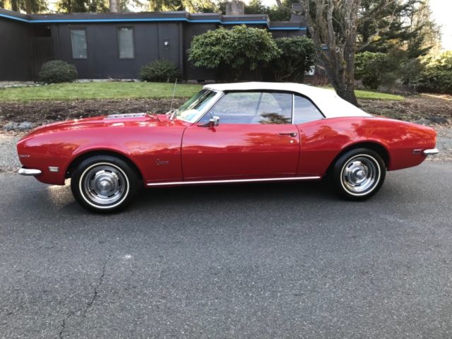 67 68 69 Camaro Convertible Matching Numbers 4-speed Stick Shift 327 Rust Free 1968 Chevrolet Camaro Convertible