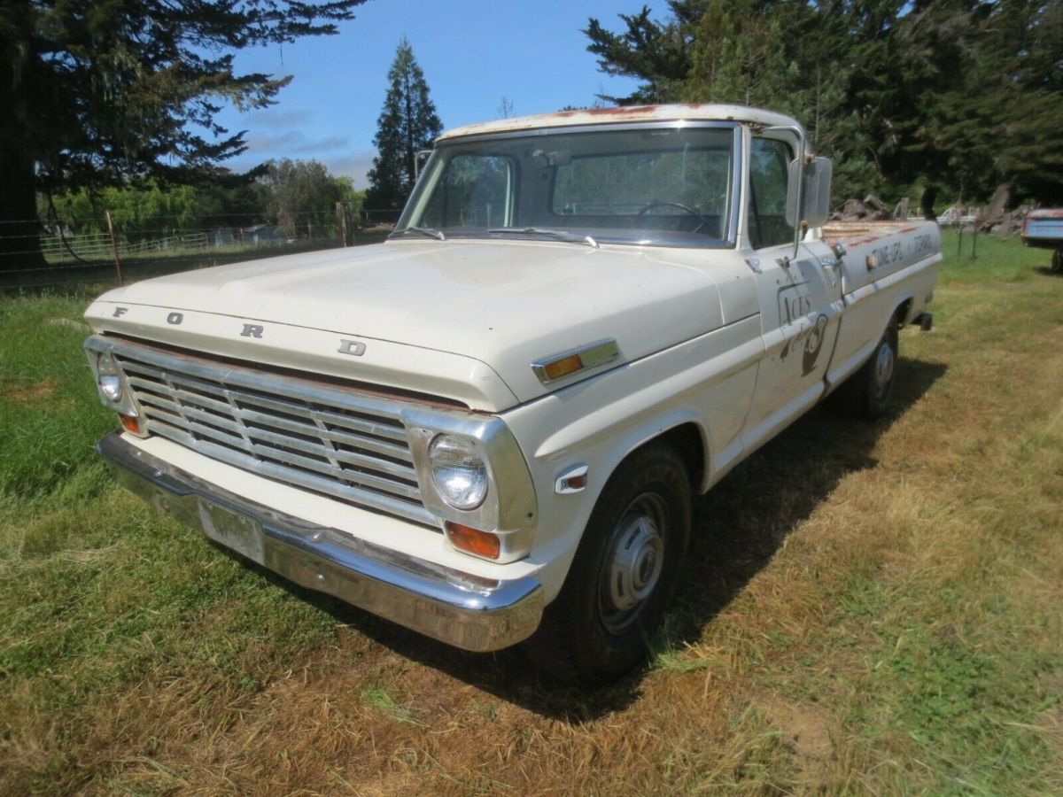 68 1968 FORD F250 CUSTOM CAB TRAILER SPECIAL 390 AUTO RUST FREE CALIFORNIA TRUCK 1968 Ford F-250 CUSTOM CAB