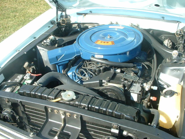 1968 Ford Mustang two tone blue interior, black vinyl top - photo 2