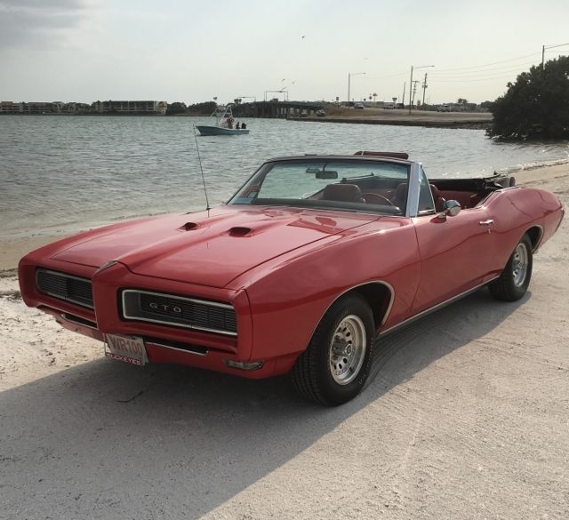 68 pontiac GTO red convertible matching numbers survivor 1968 Pontiac GTO cconvertible