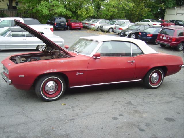 69 camaro convertable original 6 cylinder 3 speed on column only 1707 made 1969 Chevrolet Camaro