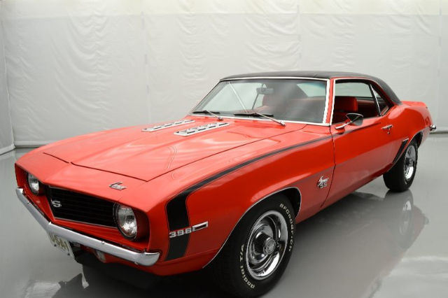 69 Camaro SS L34 396ci/350hp M21 4 spd Orange Hounds Tooth Interior A/C D80 1969 Chevrolet SS