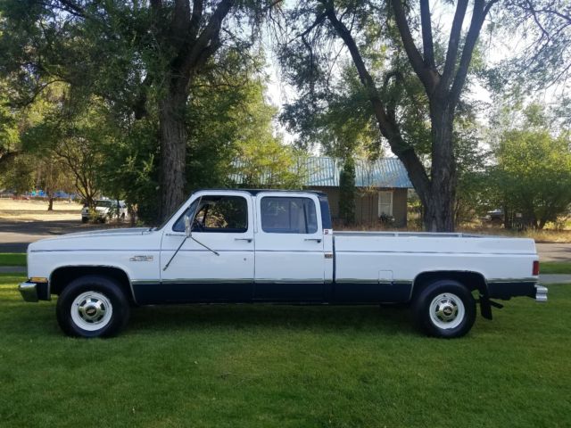 7-DAY NO RESERVE AUCTION 1986 GMC HIGH SIERRA 2500 CREW CAB 3+3 LONG BED 2WD 1986 GMC Sierra 2500 High sierra