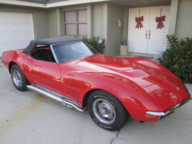70 Corvette Convertible! Unrestored Orig 454 Big Block & 4-speed! See 50 Pics! 1970 Chevrolet Corvette Stingray Convertible 454