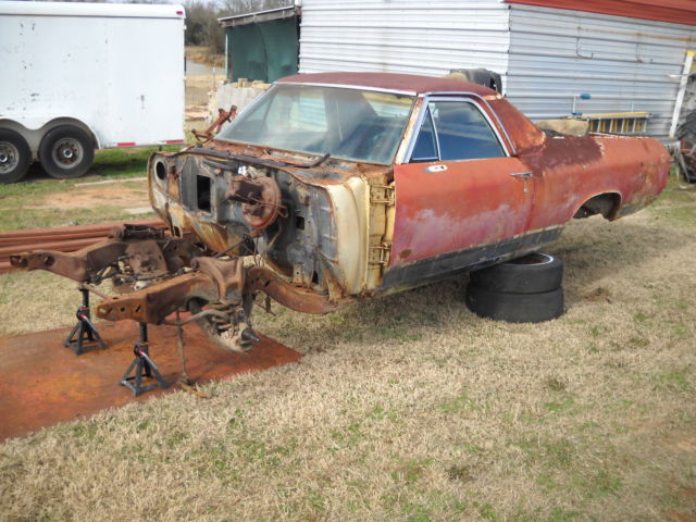70 El camino parts only,bill of sale 1970 Chevrolet El Camino had black top