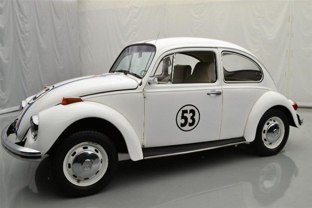 70 VW Beetle White with HERBIE decals NEW 1600cc 4cyl 4spd NEW white interior 1970 Volkswagen Beetle