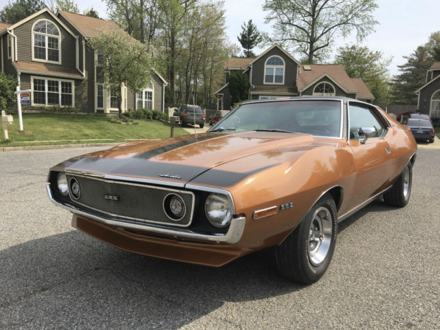 71 JAVELIN AMX GO PACK ALL ORIGINAL 360 P CODE BAJA BRONZE COWL INDUCTION POSI 1971 AMC Javelin AMX GO PACK COWL POSI