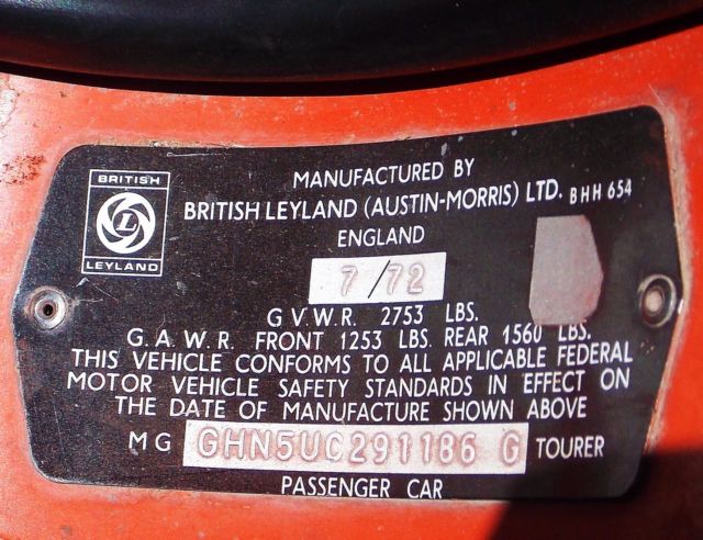 1972 MG MGB - photo 8