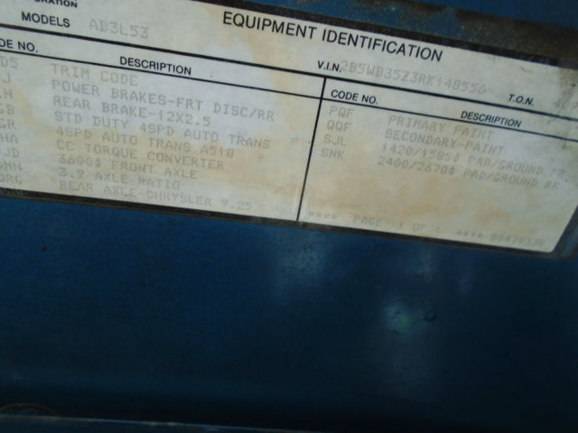 1994 Dodge RAM 350 Base Extended Passenger Van 3-Door - photo 13