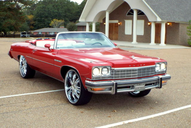 75 BUICK LESABRE CUSTOM CONVERTIBLE POWER TOP 2 OWNERS 48K MILES ORIGINAL 455 1975 Buick LeSabre LESABRE CUSTOM CAPRICE IMPALA RIVIERA CONVERTIBLE