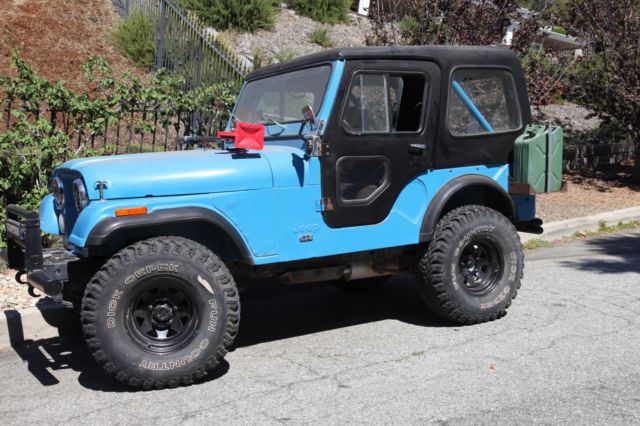 76 JEEP CJ5 REMOVABLE Black TOP ROW BARS XENON LIGHTS 4X4 LOW MILES 1976 Jeep CJ