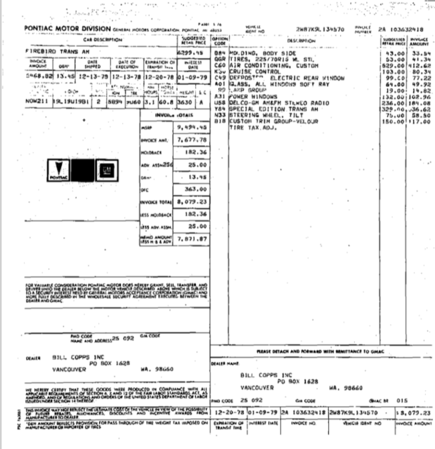 1979 Pontiac Trans Am Y86- Special Edition Bandit - photo 2