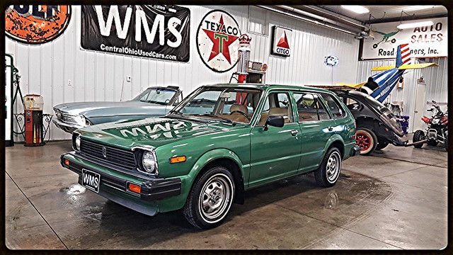 80 Green Wagon Honda Vintage Classic Car Show Chrome 4 Cyl Auto 2 Speed Compact 1980 Honda Civic Wagon