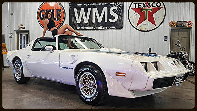 80 White Firebird Trans Am 4.9 Pearl Blue Show Classic Car Snow Flake WMS Auto 1 1980 Pontiac Trans Am Trans Am