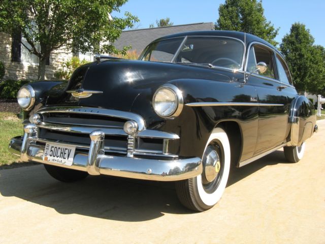 800 MILES SINCE RESTORED, Blue Flame 6, 3-speed, 12-volt, AUTHENTIC Presentation 1950 Chevrolet Styleline Deluxe