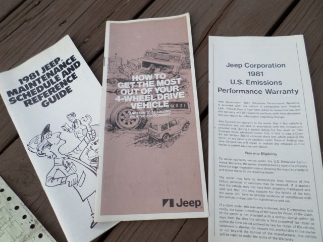 1981 Jeep Wagoneer FACTORY BUILD SHEET $1.00 START PRICE NO RESERVE - photo 9