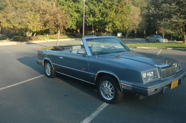 84 Chrysler Le Baron convertible-- Retro Classic 1984 Chrysler LeBaron Marc Cross convertible