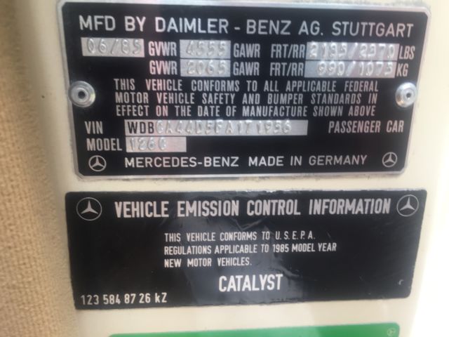 1985 Mercedes-Benz S-Class 500SEC EURO - photo 12