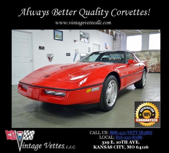 89 Corvette All options Auto Trans C4 Bright red and Black Glass roof 1989 Chevrolet Corvette 2dr Coupe Ha
