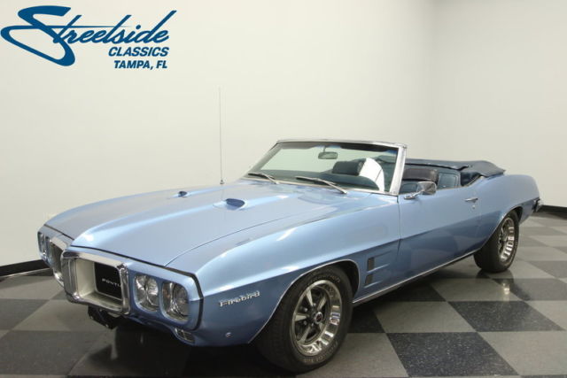 90K ACT MILES, #S MATCH 350 V8, FACTORY COLORS, FULLY RESTORED, PS, PB W/DSC, AC 1969 Pontiac Firebird Convertible
