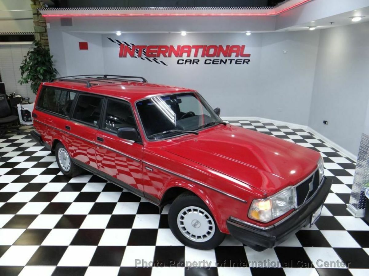 93 Volvo 240 Estate Station Wagon Rare 5-Spd 3rd Row Seats Red/Blk Needs Clutch 1993 Volvo 240