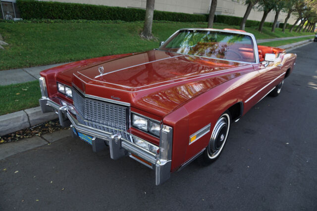952 Miles 500 CID V8 AutomaticConvertible 1976 Cadillac Eldorado Red Leather
