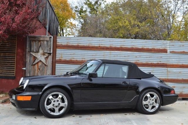 964 Carrera 4 Cabriolet, 5 spd manual, 90K miles, Triple Black, Serviced !! 1990 Porsche 911 Cabriolet