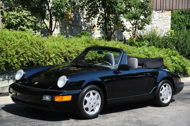964 Carrera C2 Cabriolet, low 59k mi, 5-speed, 247hp, Clean, Gorgeous, Black 1991 Porsche 911