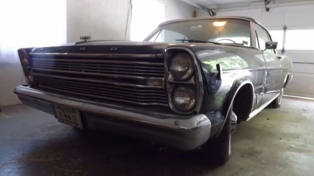 !966 Ford Galaxie 500 Convertible 36,000 mile survivor black inside and out 1966 Ford Galaxie Black