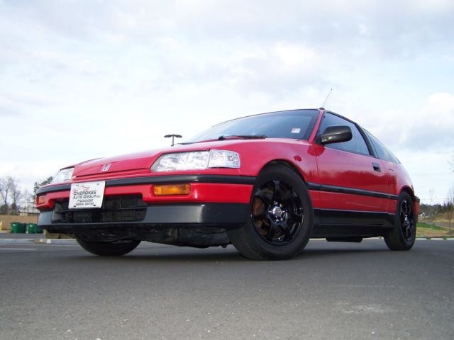 A-NEAT-VALUE-CLEAN-GA-COLD-AC-1.5L-BRIGHT-RED-CD-TINTED-ALLOYS-HATCHBACK-JDM-STK 1989 Honda CRX DX Si 5-SPD