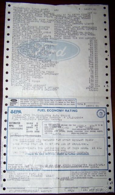 1984 Ford Thunderbird 1-FAMILY OWNED 16K TURBOCOUPE 5-SPD 1 OF 1 MARTI REPORT - photo 8