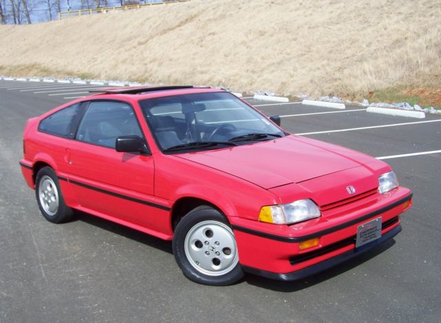 A-ROCK-SOLID-Si-ALL-STOCK-ZERO-RUST-CALIFORNIA-CLEAN-SHARP-BRIGHT-RED-80'S-COUPE 1987 Honda CRX 1-OWNER 5-SPD NEAT SURVIVOR FACTORY POCKET ROCKET