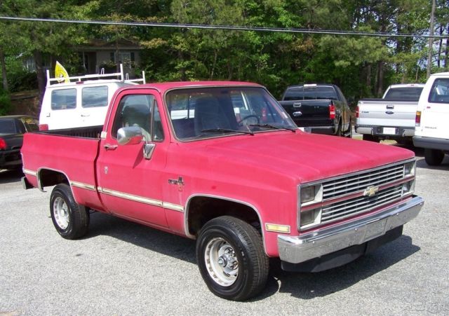 1984 Chevrolet C/K Pickup 1500 SILVERADO K10 4X4 RED SHORT BED AC V8 AUTOMATIC - photo 3