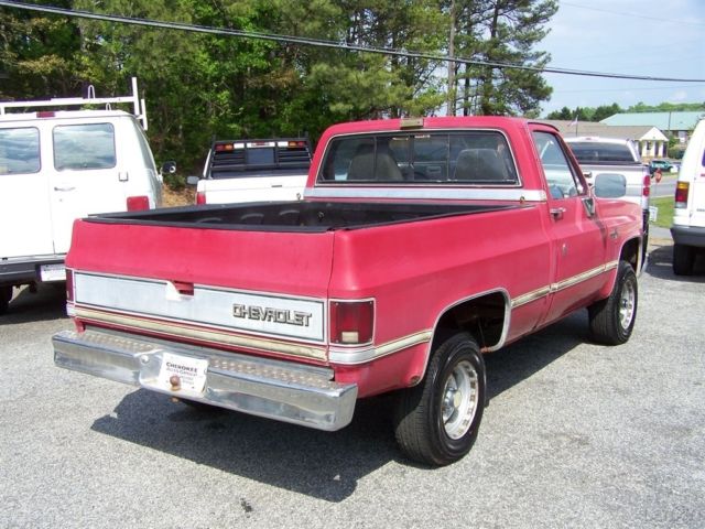 1984 Chevrolet C/K Pickup 1500 SILVERADO K10 4X4 RED SHORT BED AC V8 AUTOMATIC - photo 4