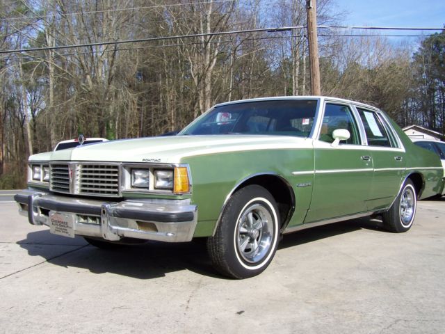 A-SUPER-SHARP-SURVIVOR-AC-VERY-ORG-301-4BBL-FACT-RALLYS-BONNEVILLE-SISTER-SEDAN 1979 Pontiac Catalina TU-TONE V8 NEAT LOOK PRE PARISIENNE CREAM / GREEN