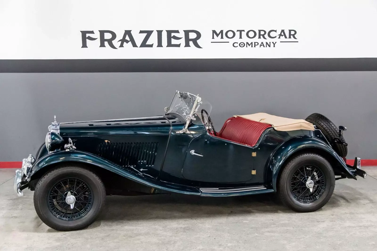 AGRESSIVE RESTORED MG TD ROADSTER LEXUS GREEN/DEEP RED LEATHER 1952 MG TD RESTORED