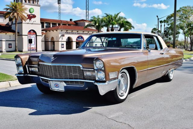 Air Conditioning Power Steering Power Brakes V8 Auto New Whitewall Tires 1968 Cadillac DeVille Coupe Gorgeous Car Very Original
