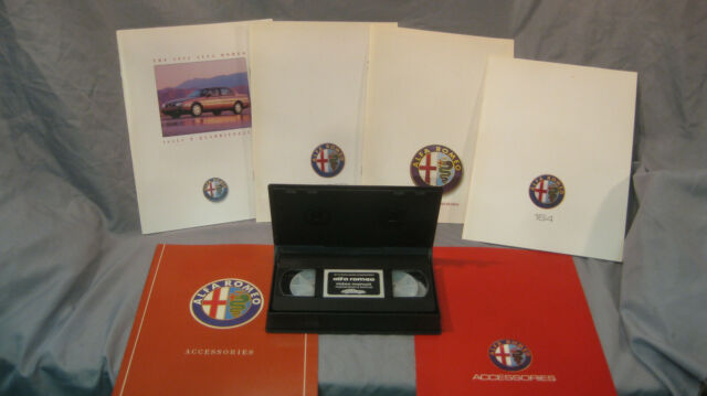 Alfa Romeo Brochures Early 1990's New Old Stock Spider & 164 & Maintance VHS 1991 Alfa Romeo Spider