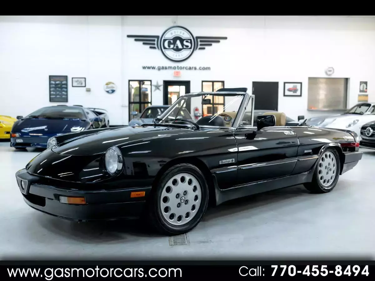 Alfa Romeo Spider Black with 124409 Miles, for sale! 1987 Alfa Romeo Spider Quadfrigolio
