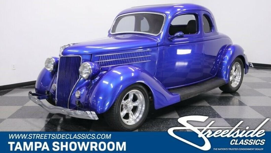 ALL STEEL CRATE 350 V8 AUTO POWER FRONT DISC COLD A/C MUSTANG II SUSPENSION 1936 Ford 5-Window Coupe