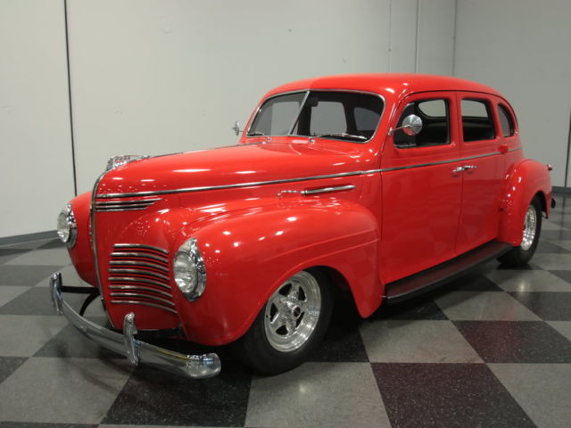 ALL-STEEL VIPER RED '40, STRONG 350 V8, 700R4, DUALS, LOTS OF PWR OPTIONS, A/C! 1940 Plymouth Sedan