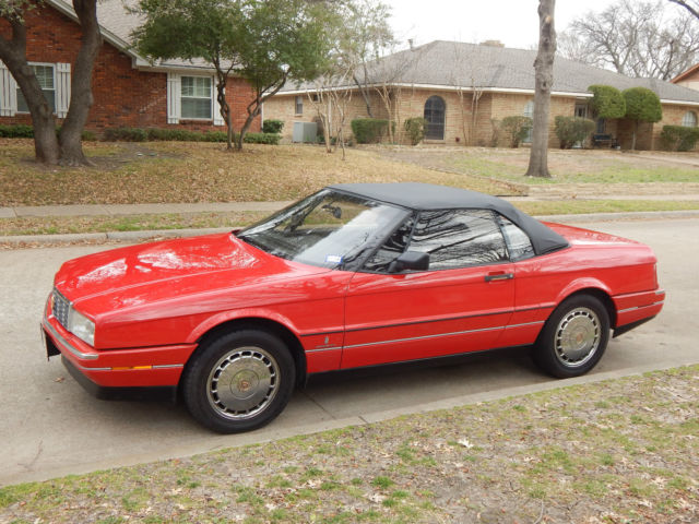 Allante 1991 Red Exterior, Black Interior, Electronic Dash 1991 Cadillac Allante Base Convertible