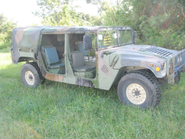 Am General Humvee w/ soft Top 4x4 6.2L Diesel w/Truck Body Less Than 27k Miles 1992 Hummer Humvee