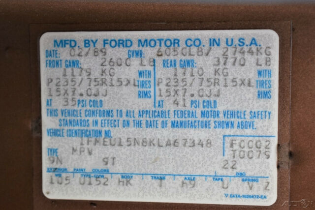 1989 Ford Bronco XLT EDDIE BAUER 5.0L 4X4 A/C - photo 9