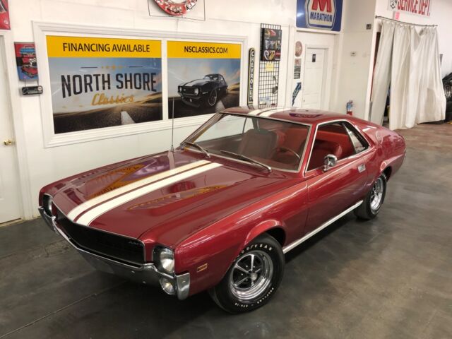 AMC AMX Burgundy/Maroon with 74,703 Miles, for sale! 1968 AMC AMX - 343 V8 - 4 SPEED - SUPER CLEAN - SEE VIDEO