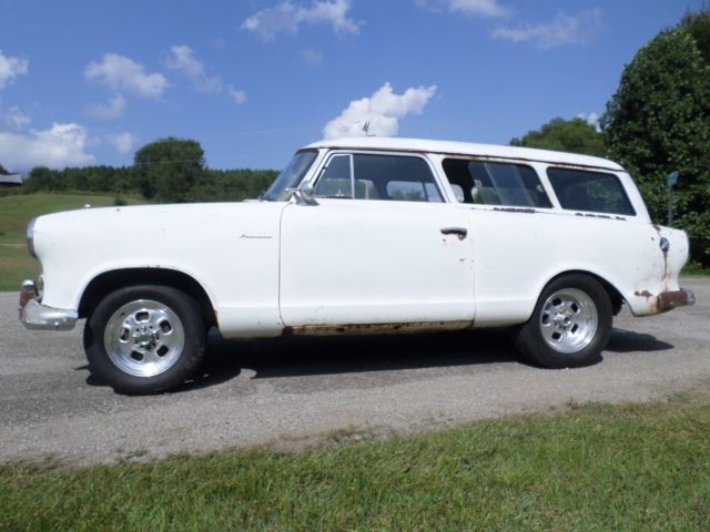 AMC RAMBLER AMERICAN 2 DOOR WAGON RAT HOT ROD GASSER PROJECT OR PARTS CAR NICE 1960 AMC rambler american