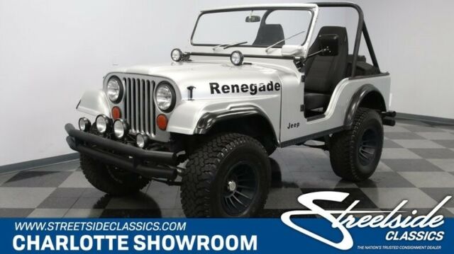 AMC silver black off road fiberglass Kenwood manual transmission 1971 Jeep CJ 4X4 Renegade